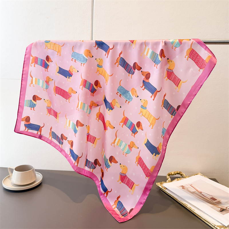 Ladies Cotton Dog Printed Squa - مراجعة Bandana Cotton وسعره