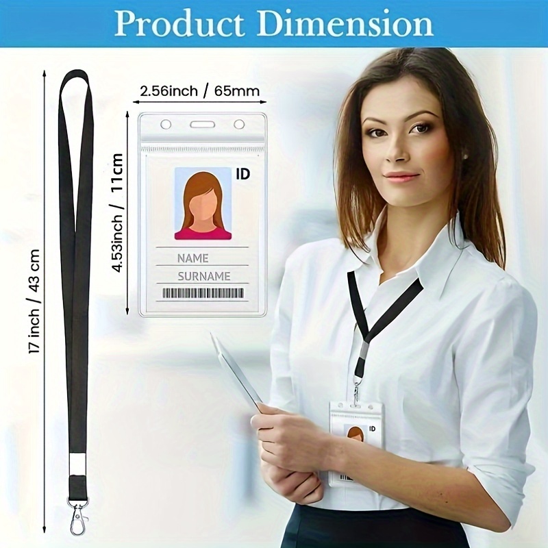 transparent waterproof name ba - مراجعة Lanyard Badge Holder وسعره