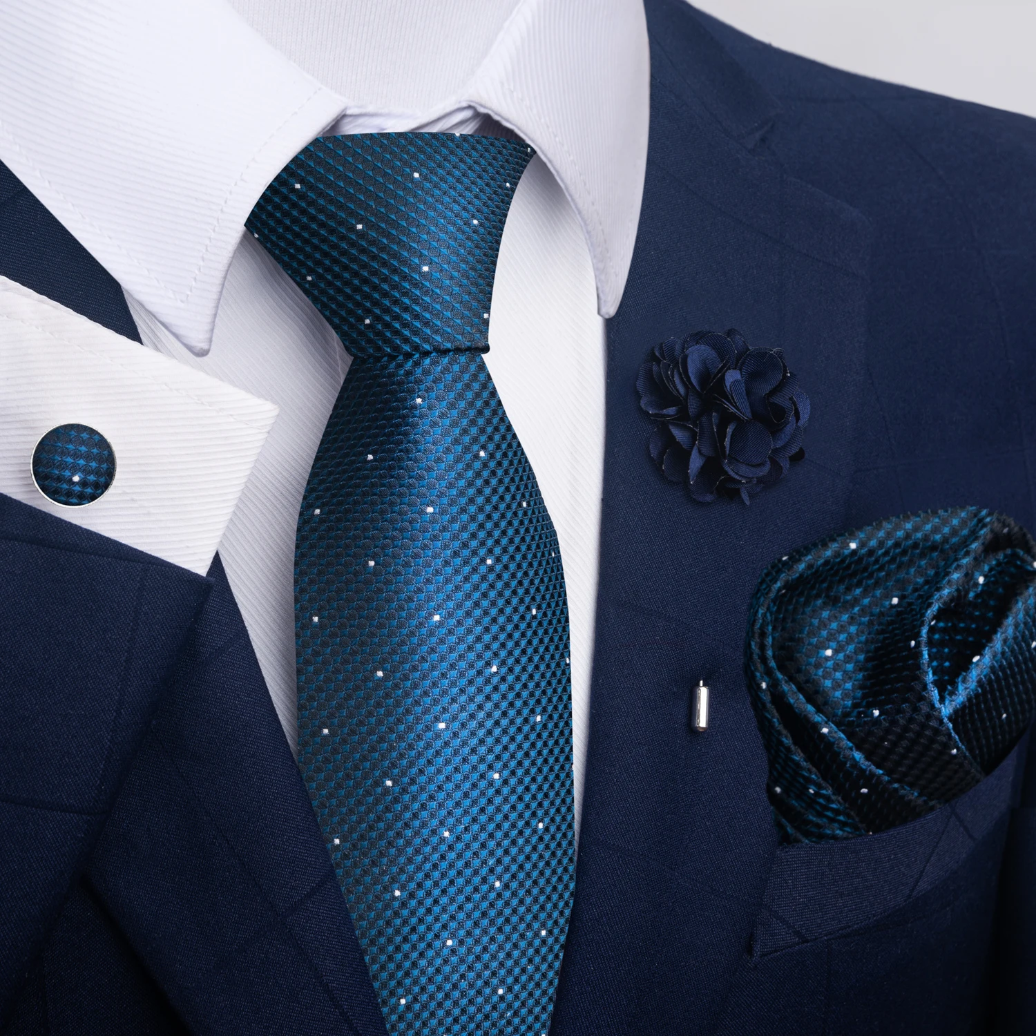 Brand Fashion Luxurious Green  - مراجعة Pocket Square Set وسعره