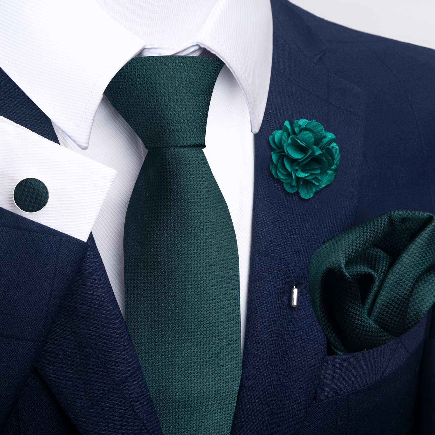 Brand Fashion Luxurious Green  - مراجعة Pocket Square Set وسعره