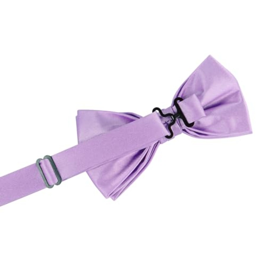 Solid Color Pre-tied Bow Tie a - مراجعة Pocket Square Set وسعره
